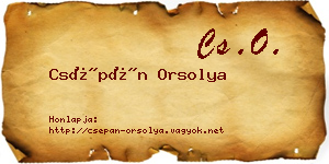Csépán Orsolya névjegykártya