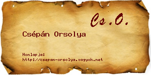 Csépán Orsolya névjegykártya